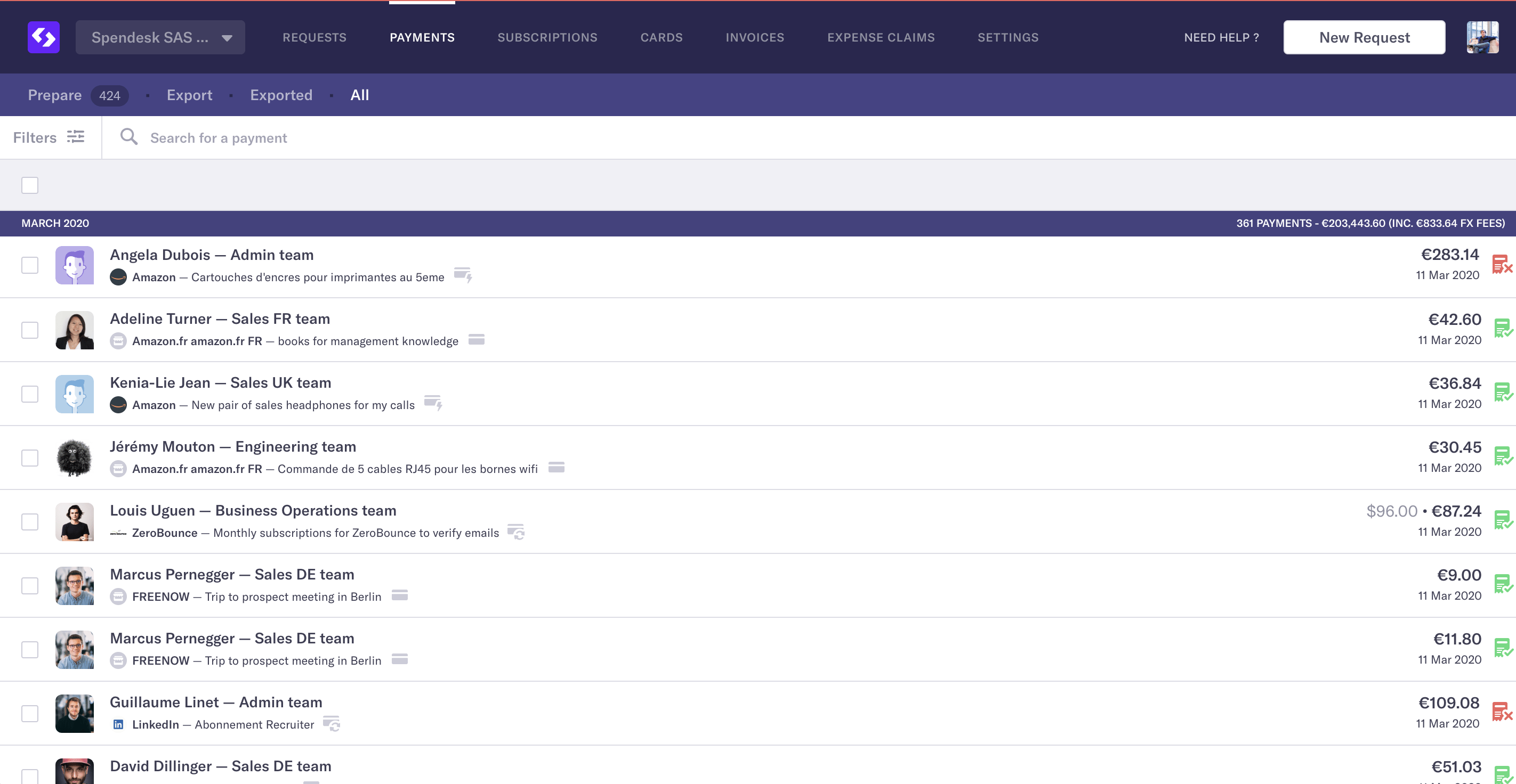 Spendesk spend management platform for growing companies