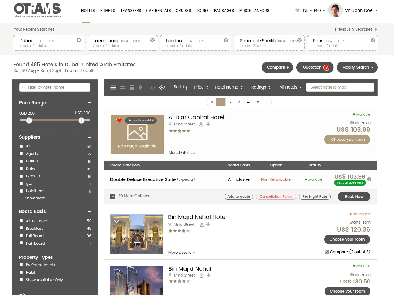 OTRAMS travel CRM all-in-one travel booking software