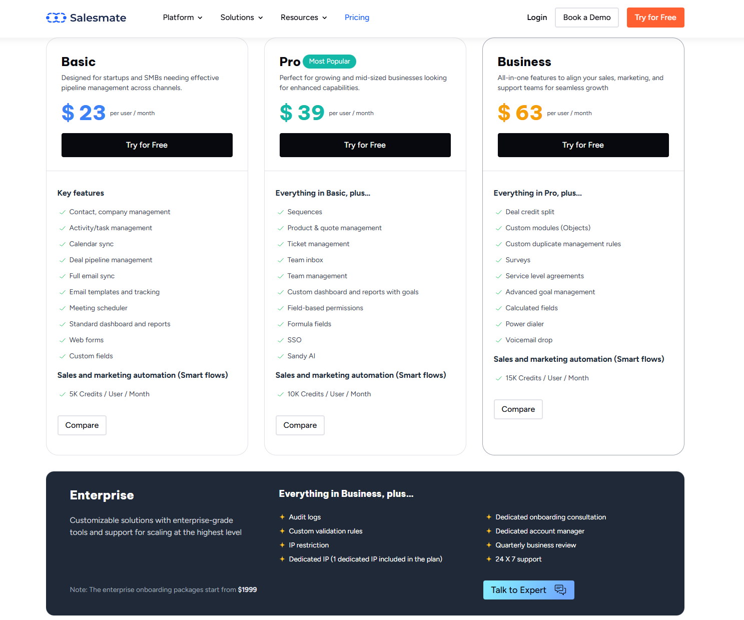 Salesmate pricing