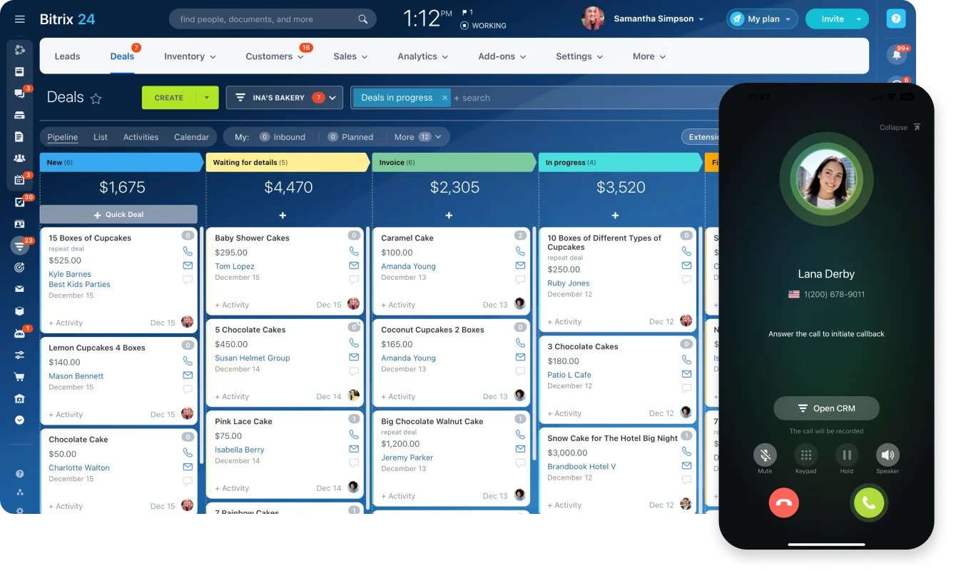 Bitrix24 is a company management system
