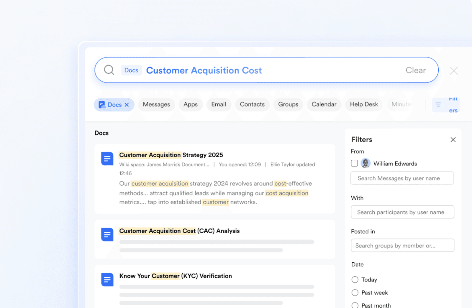 Find information through Lark’s AI search