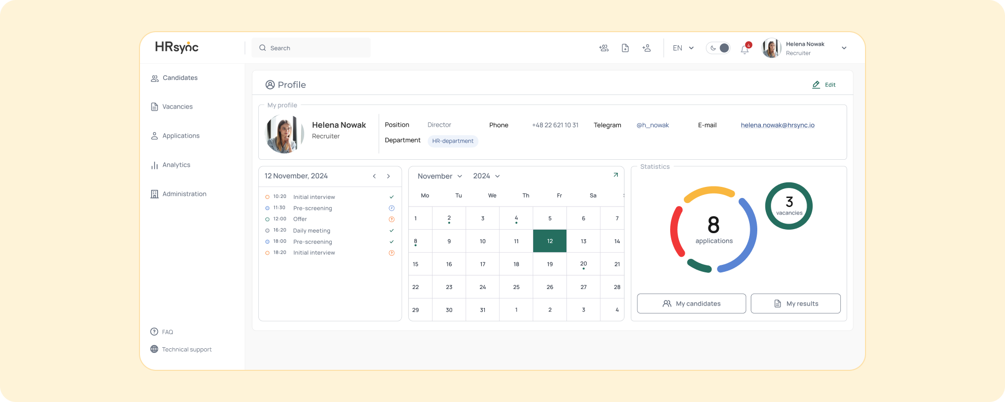 ATS by HRsync enterprise-focused applicant tracking platform
