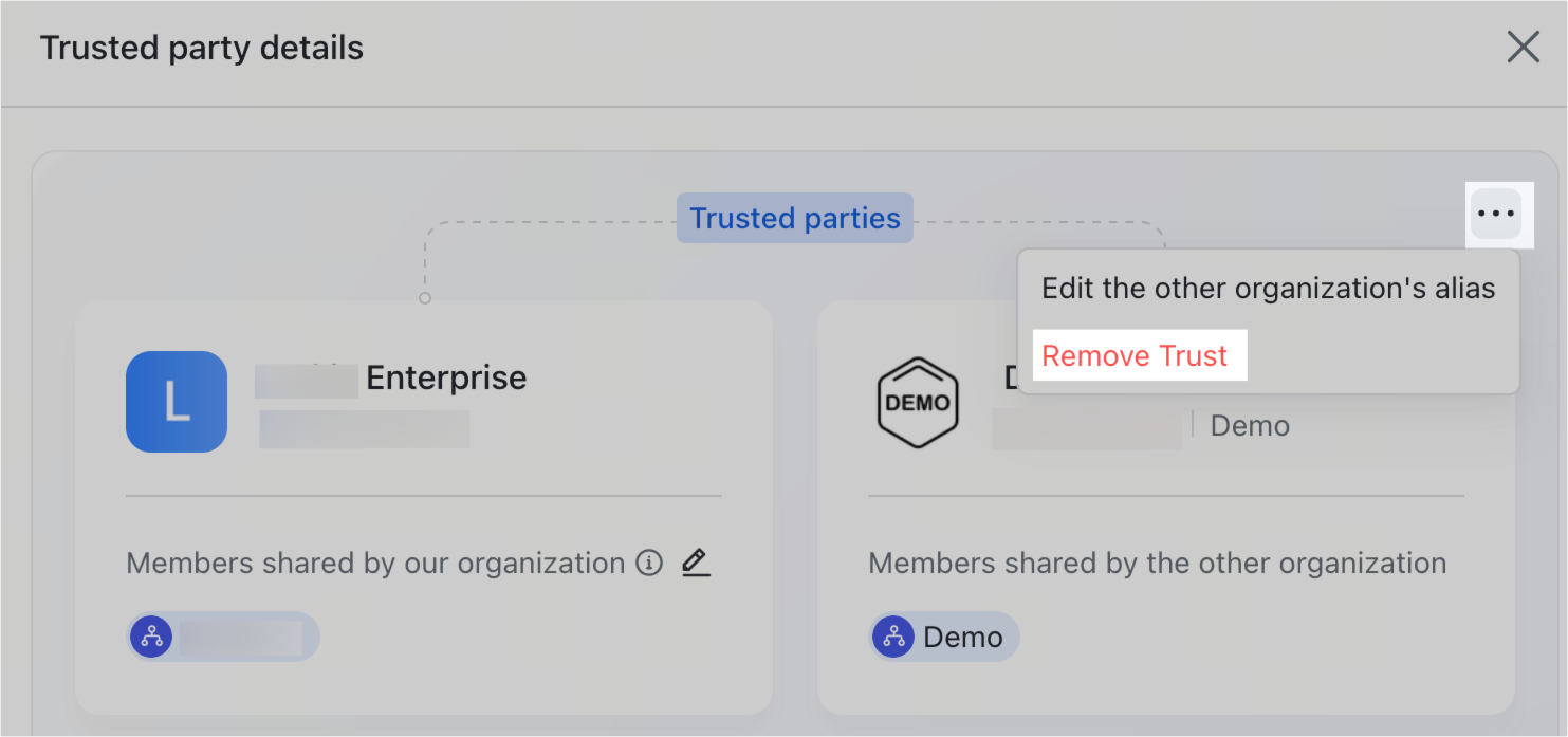 Admin | Establish trusted parties between Lark and Feishu