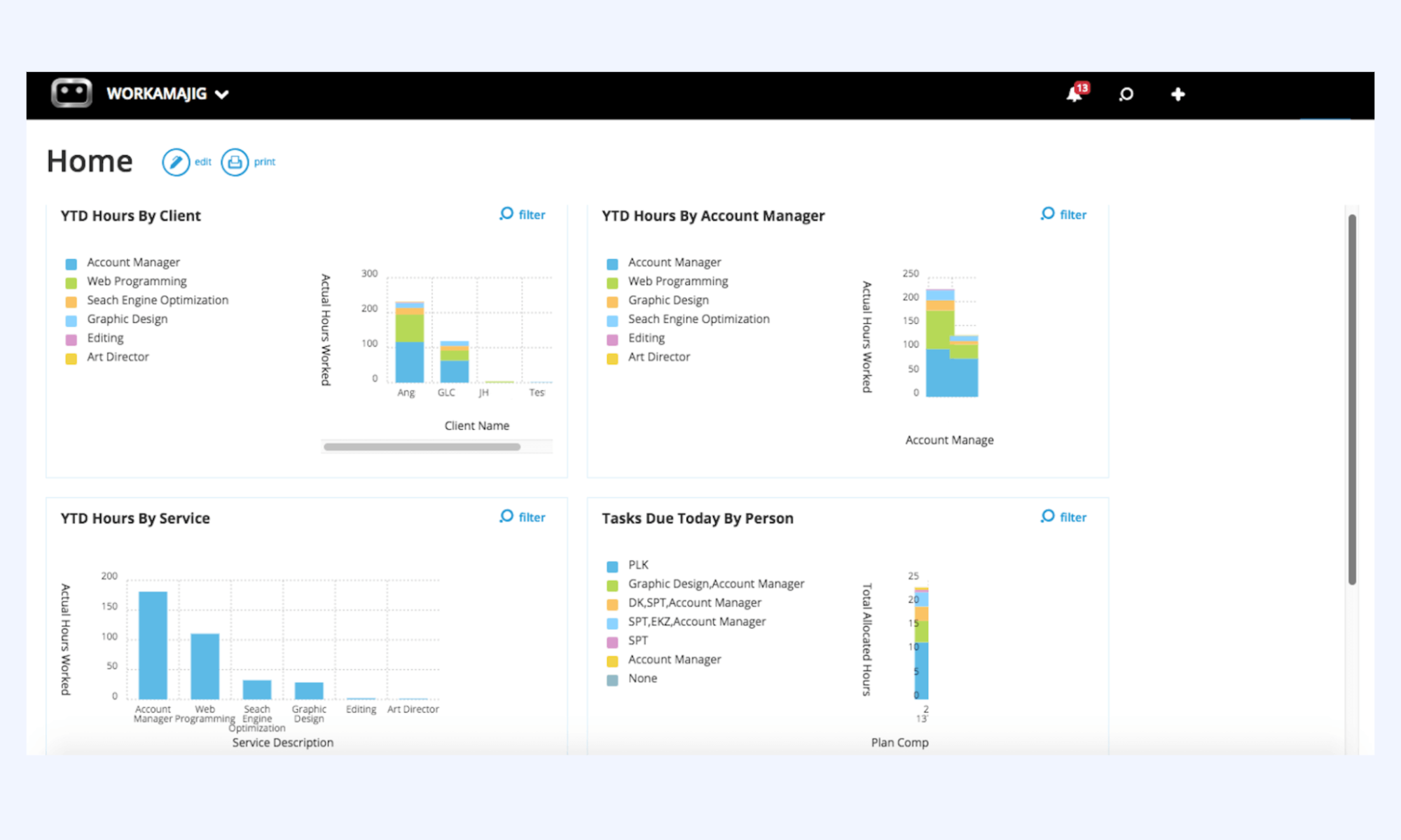 Workamajig agency-specific project management system