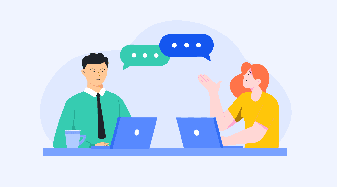Leader empowering employees