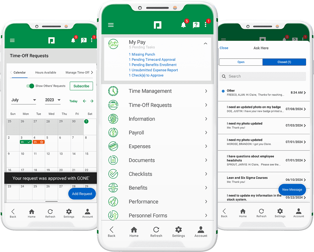 Paycom’s HR management interface