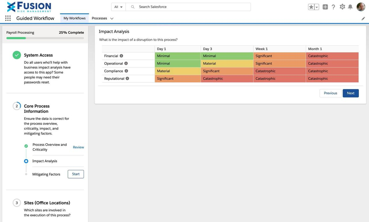 A screenshot displaying the Fusion Framework System interface