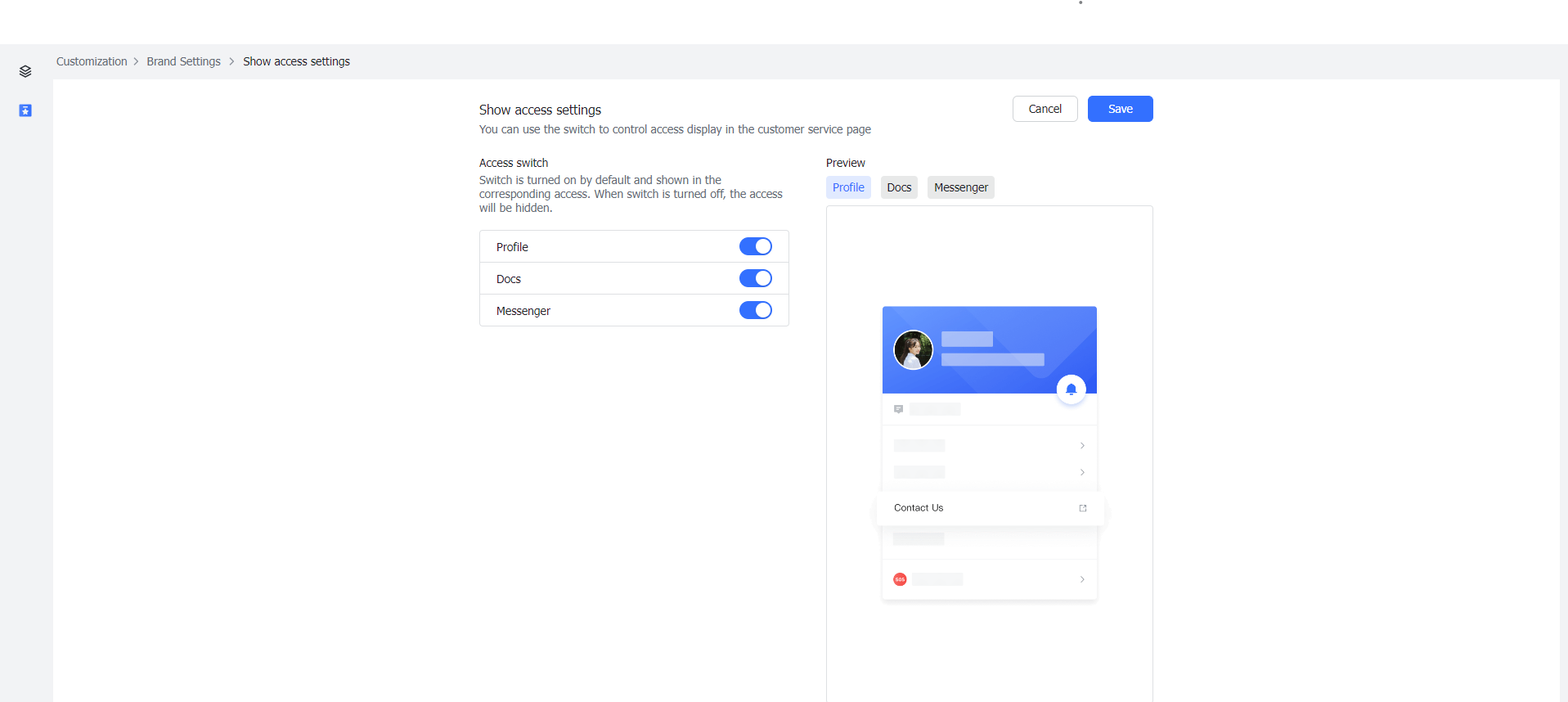 Admin | Configure the Contact Us portal