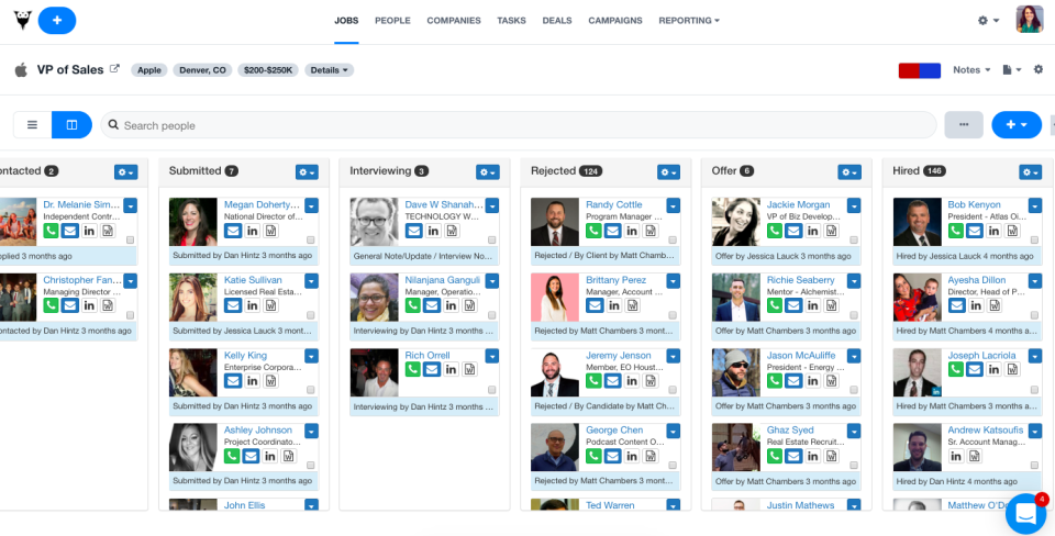 Loxo combines ATS, CRM, AI sourcing, and multi-channel outreach in a single platform.