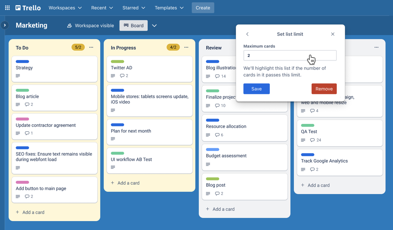 Trello: Simple Kanban-based task manager application