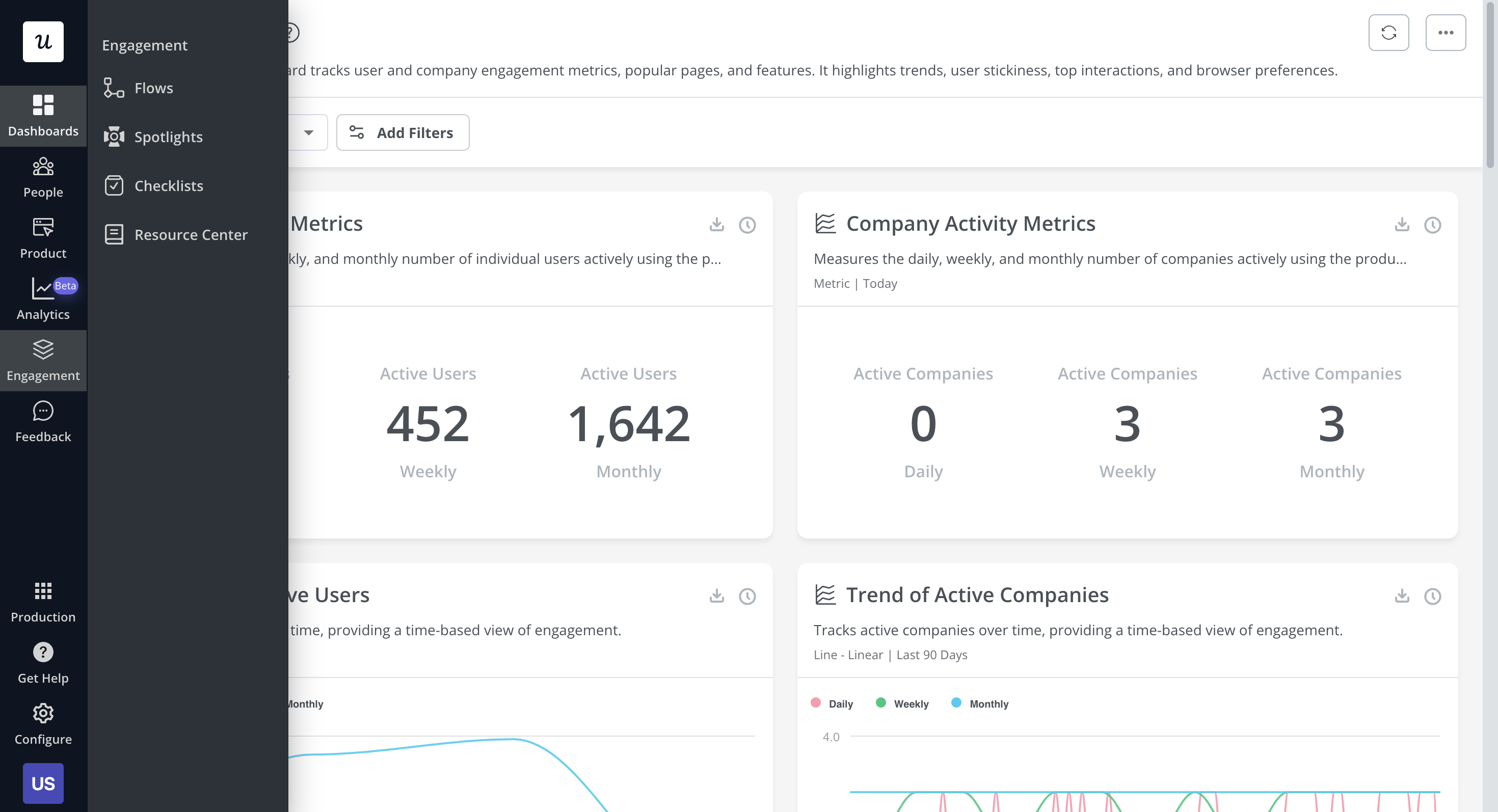 Userpilot for customer data analysis