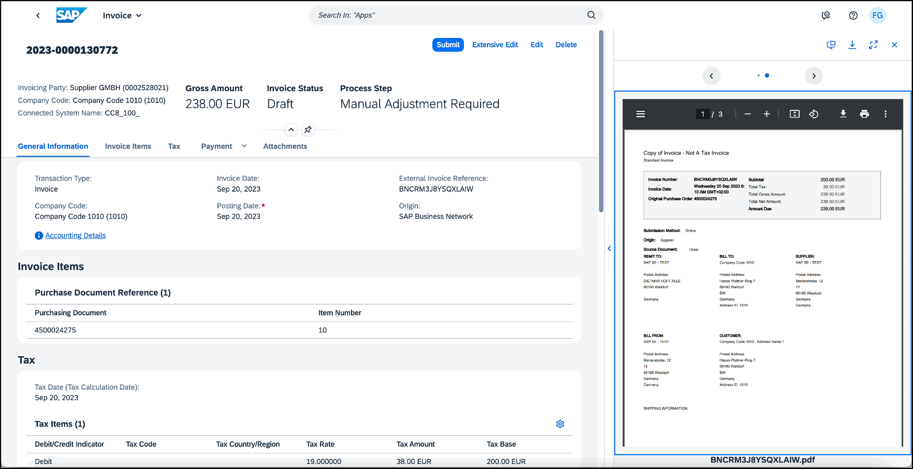 SAP Invoice Management