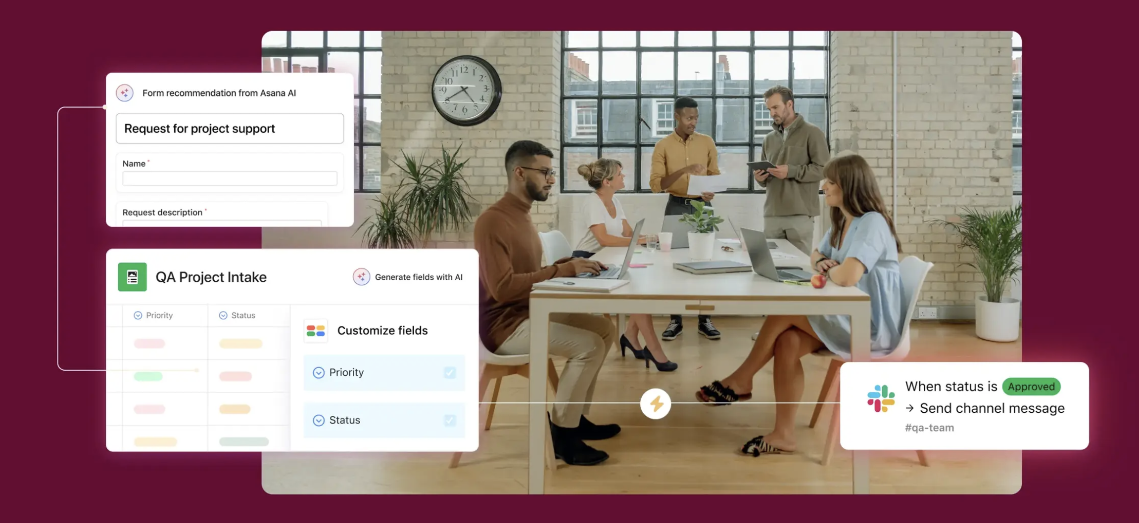 Asana supports project progress tracking
