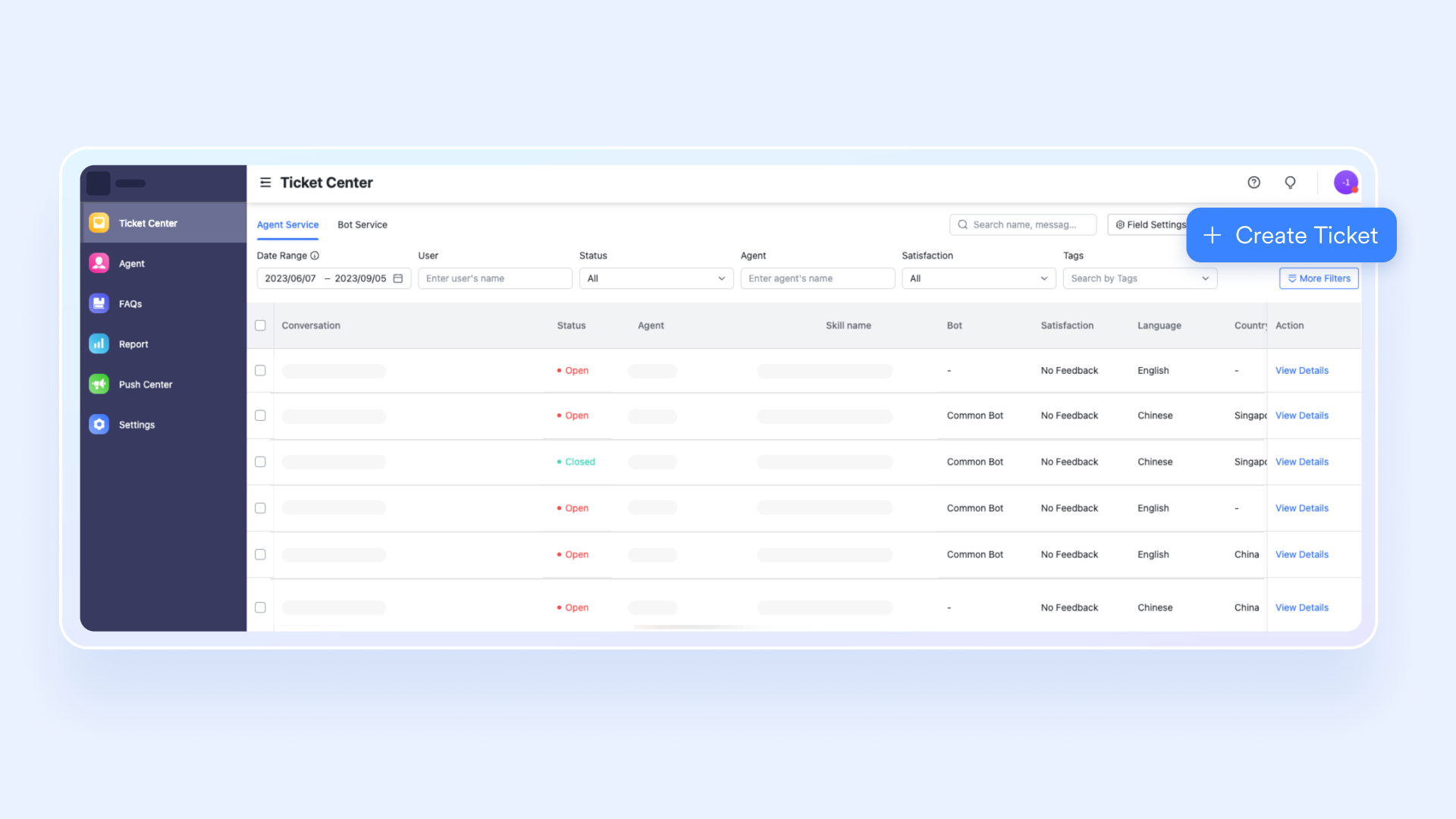 Lark Help Desk for ticket tracking and visualization