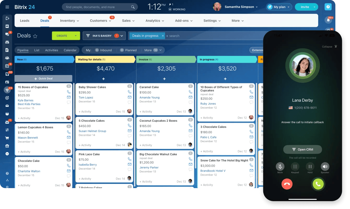Interface of Bitrix24