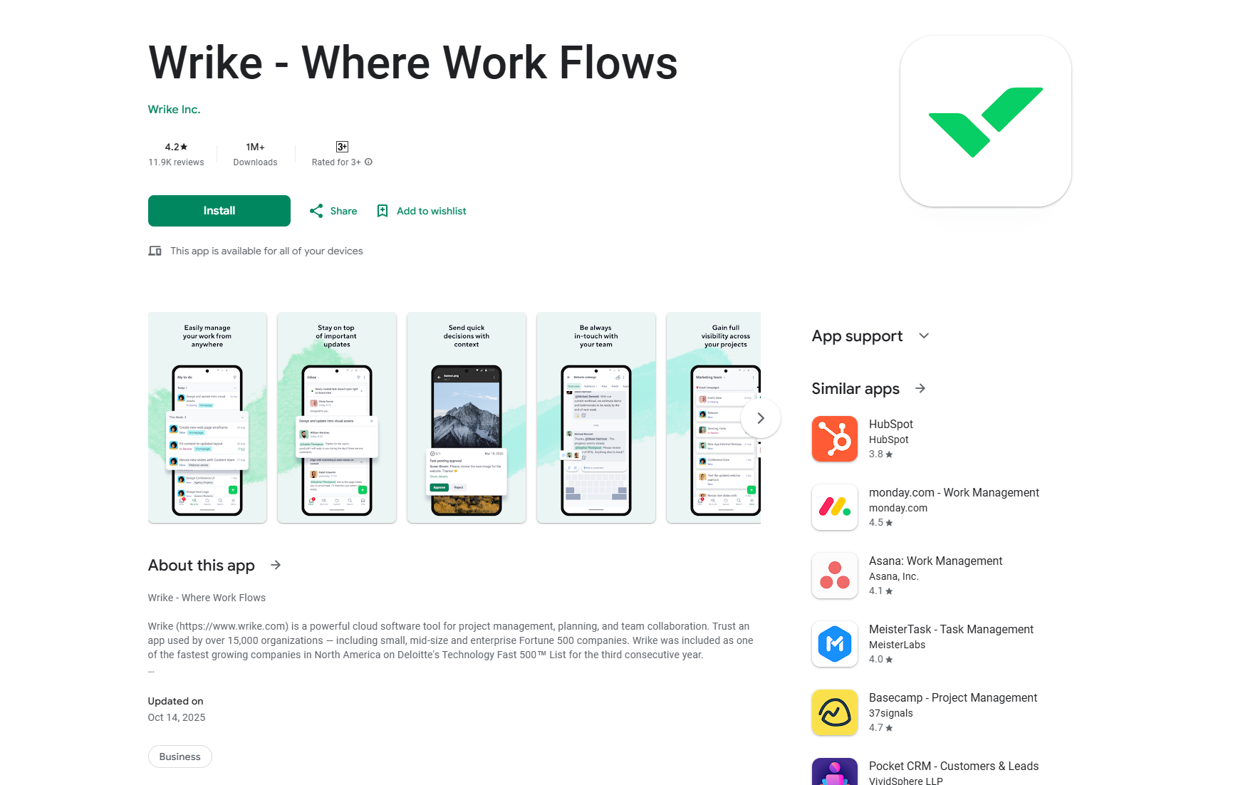 Wrike for scalable enterprise project management