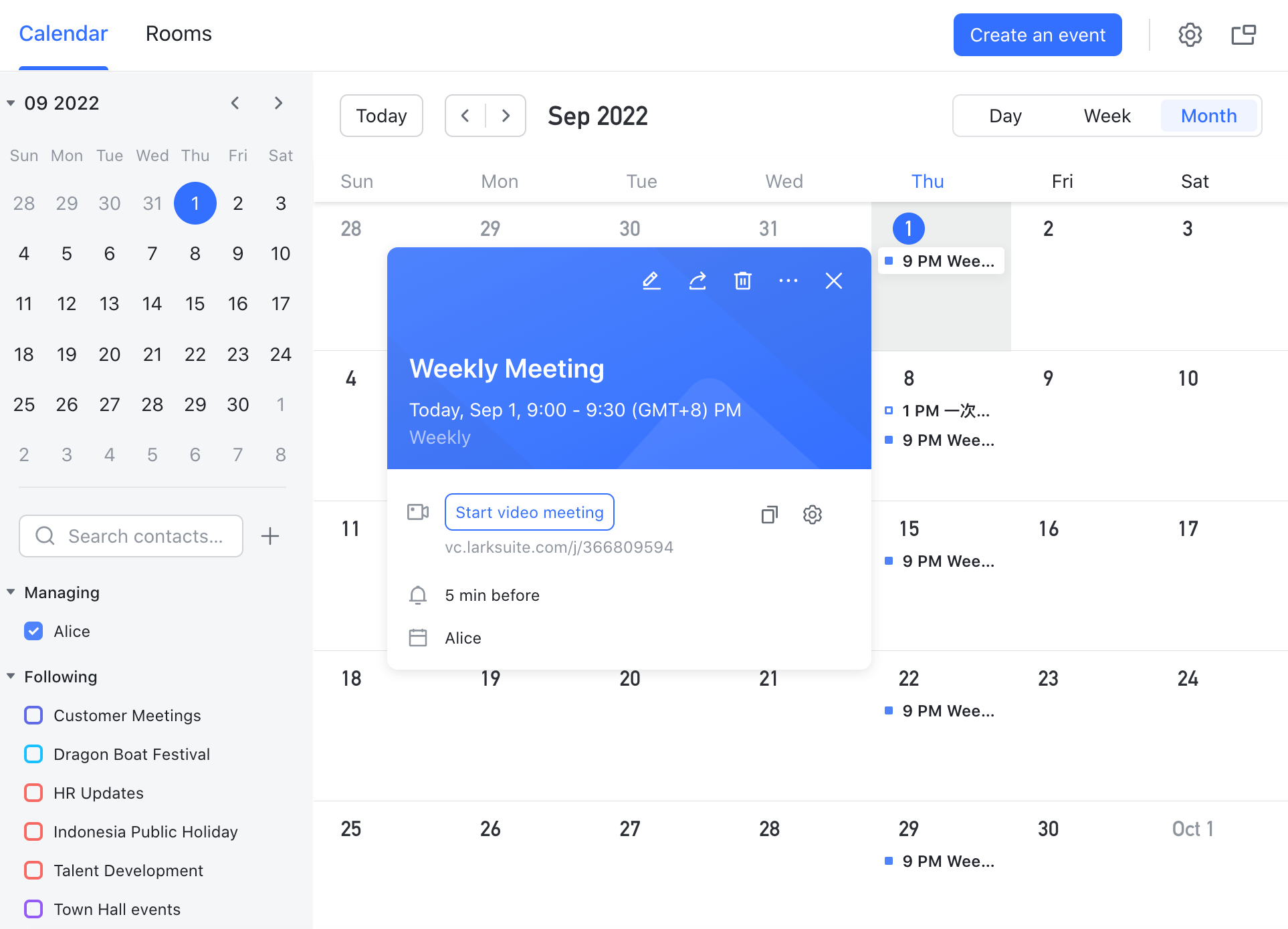 Lark Calendar: Organize your day and manage time with Lark