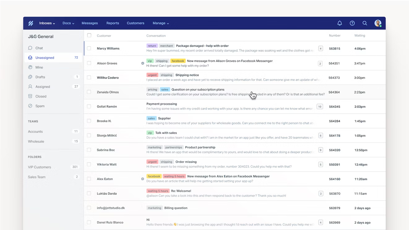Help Scout shared inbox with Docs, Beacon, saved replies, and workflows