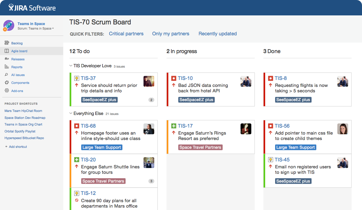 Jira's origin in software development