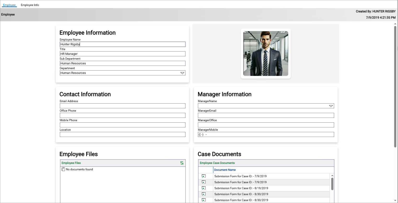 An image showing the Hyland OnBase interface