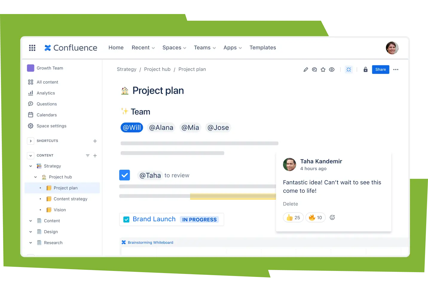 Confluence is a documentation platform