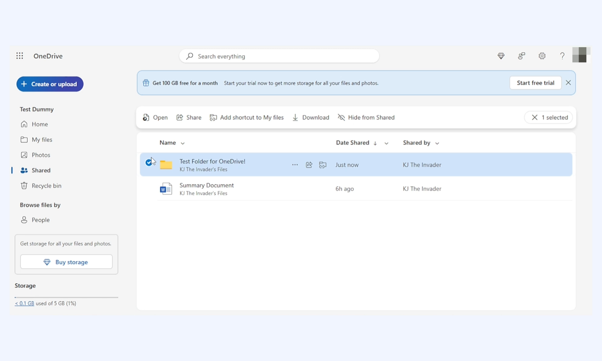 How to add a shared OneDrive folder to File Explorer