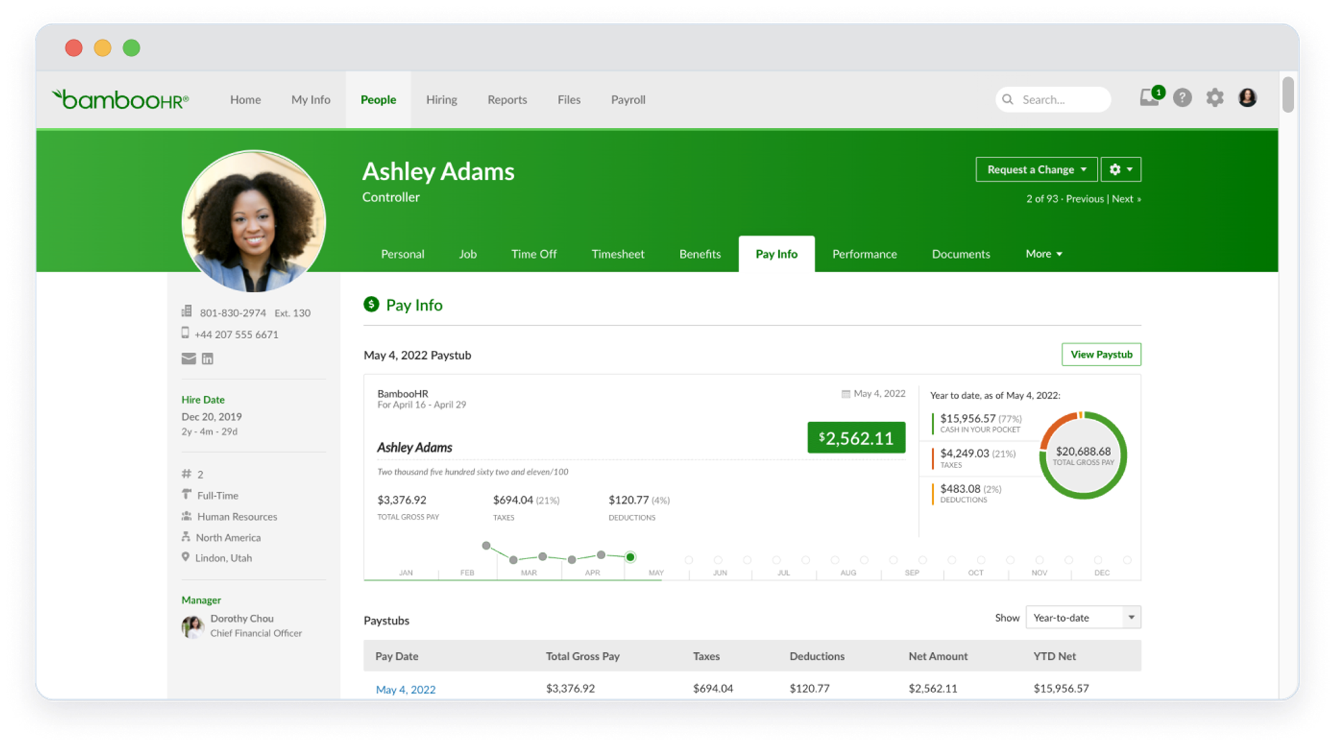 BambooHR HR management with employee engagement features