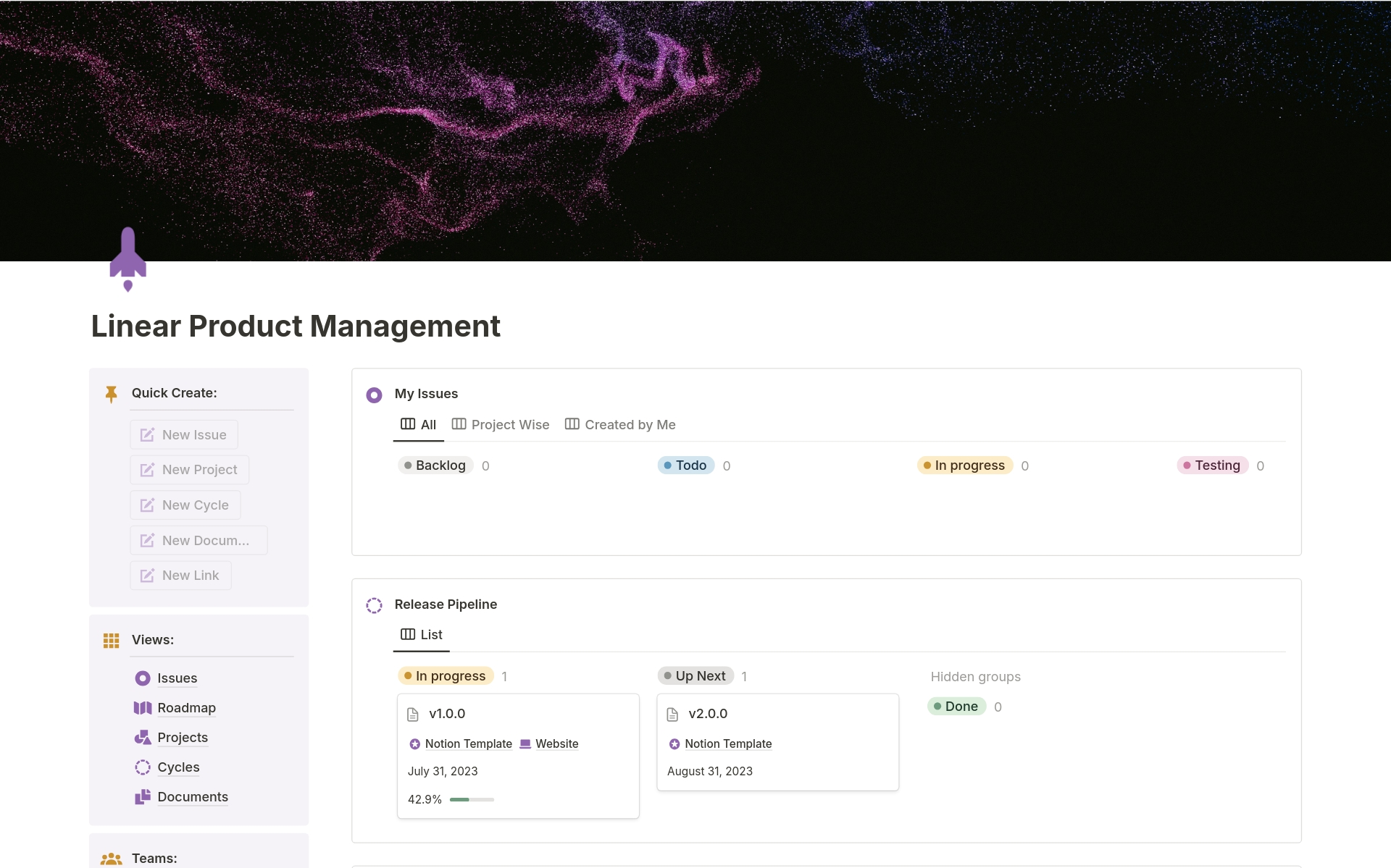 Linear product management