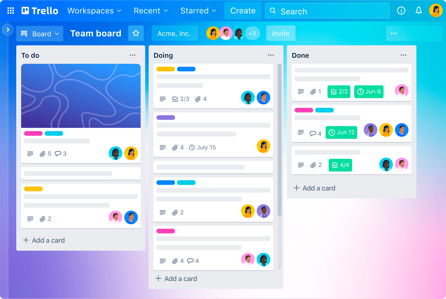 ClickUp alternative Trello comes with simple-to-use Kanban boards