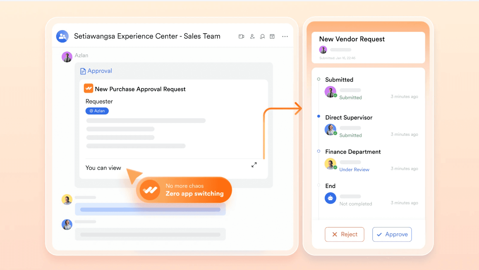 Built-in approvals in Lark