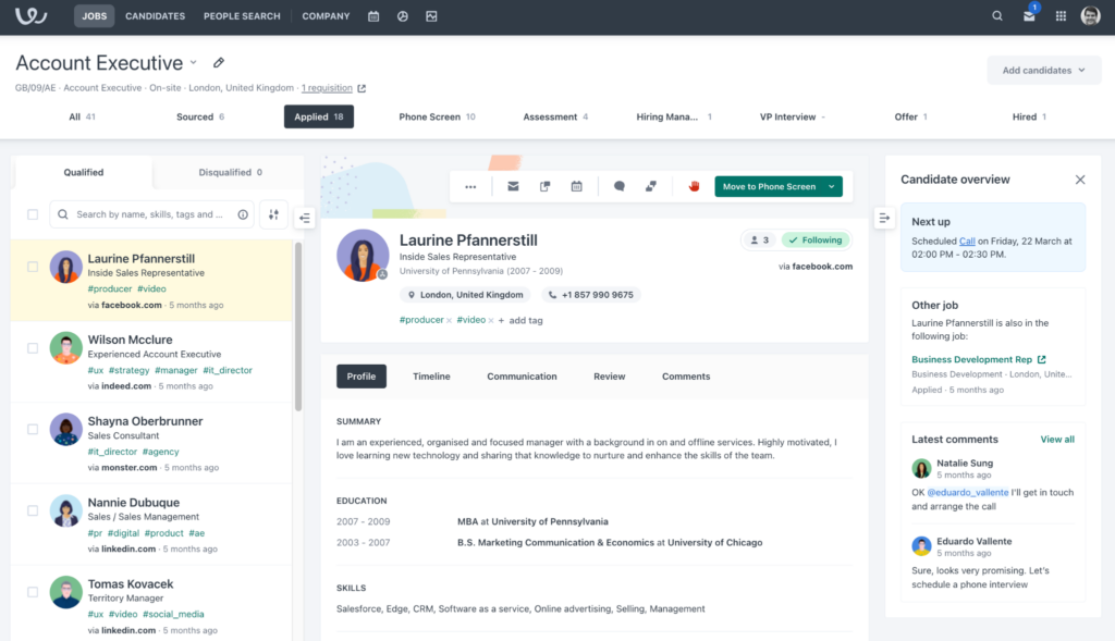 Workable is an applicant tracking software for growing businesses
