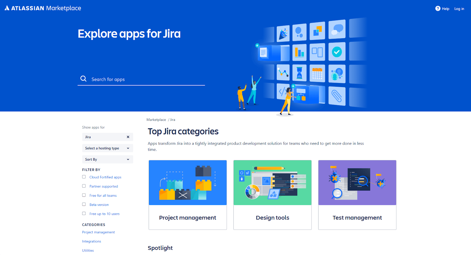 Screenshot of Atlassian Marketplace page