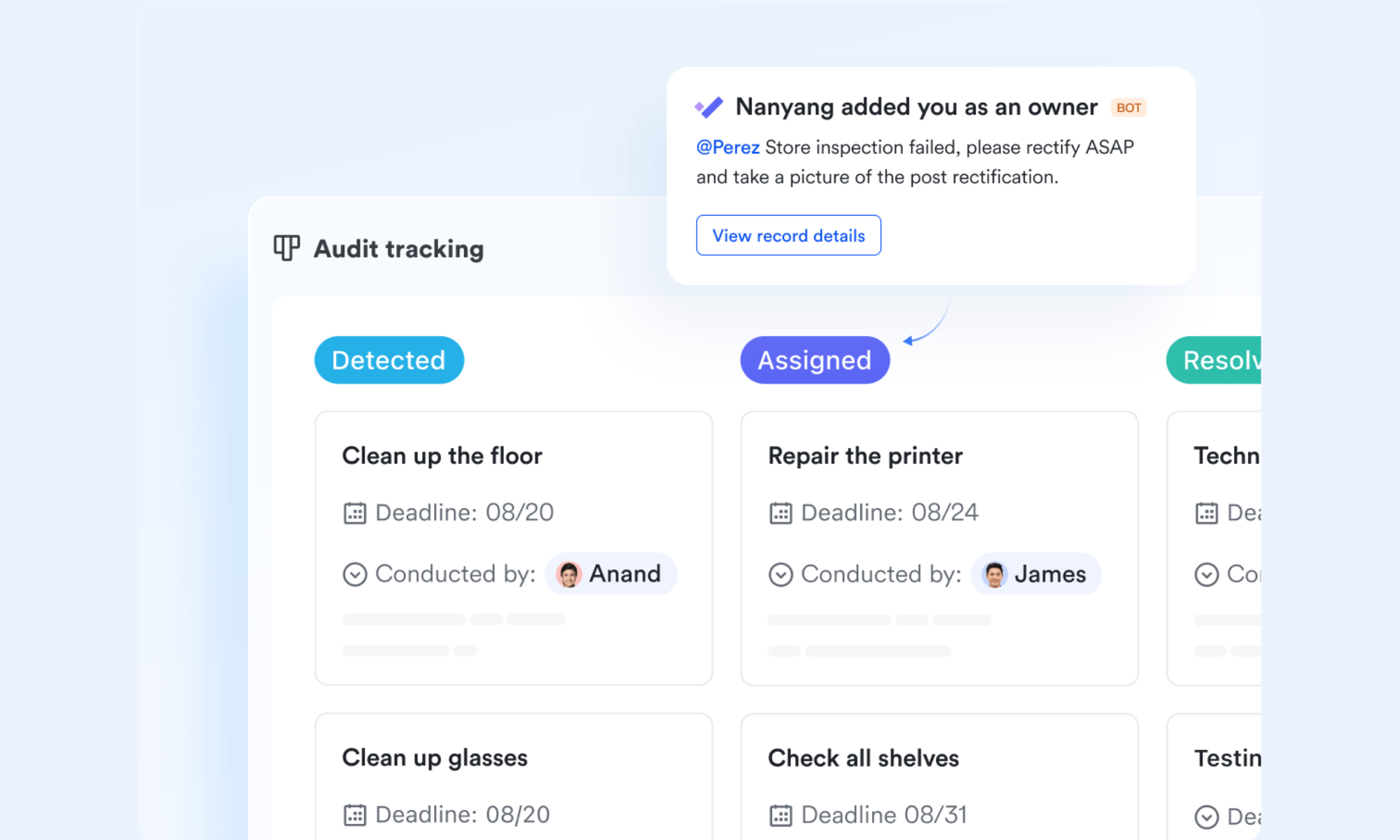 Automated issue routing and task management