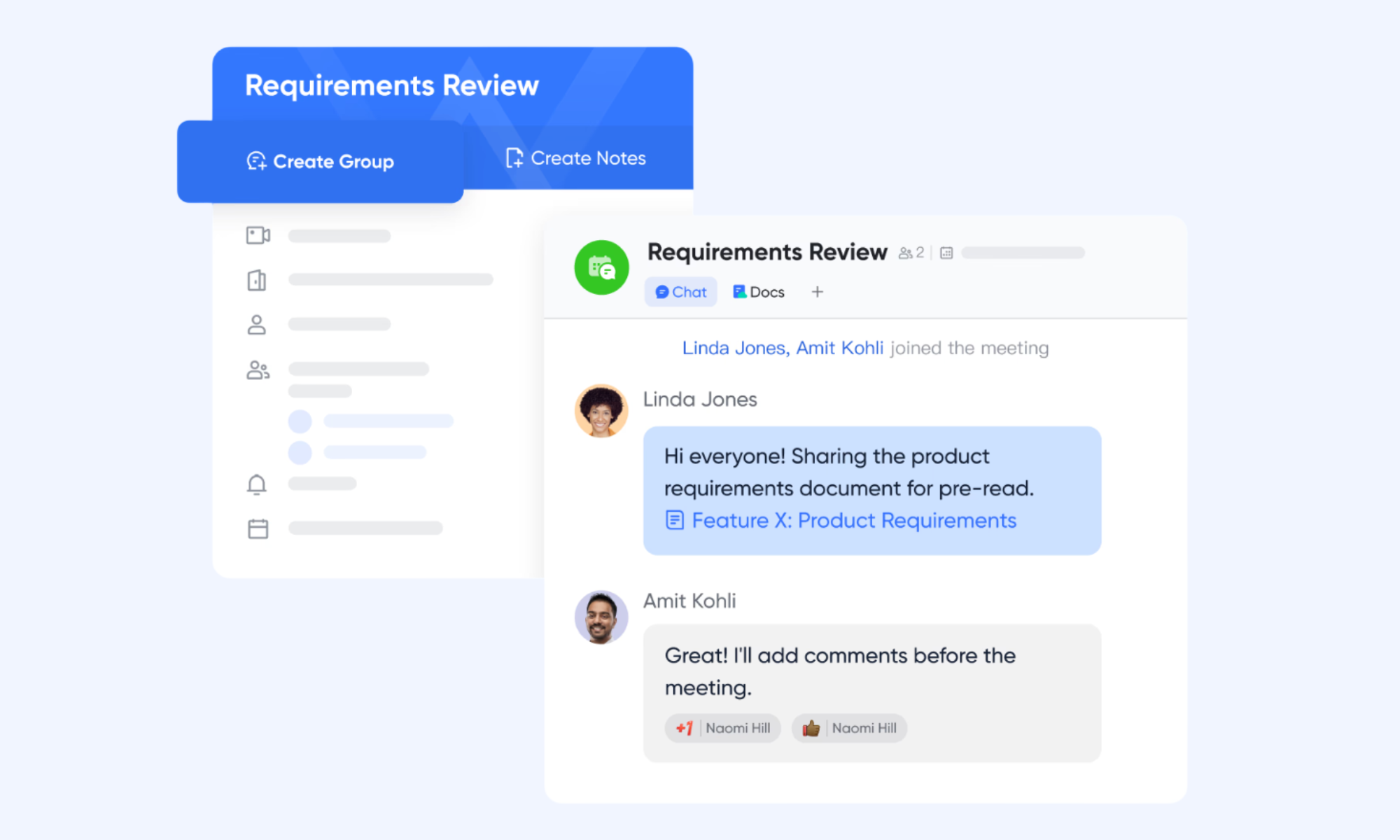 Create a Meeting group directly from a calendar invite