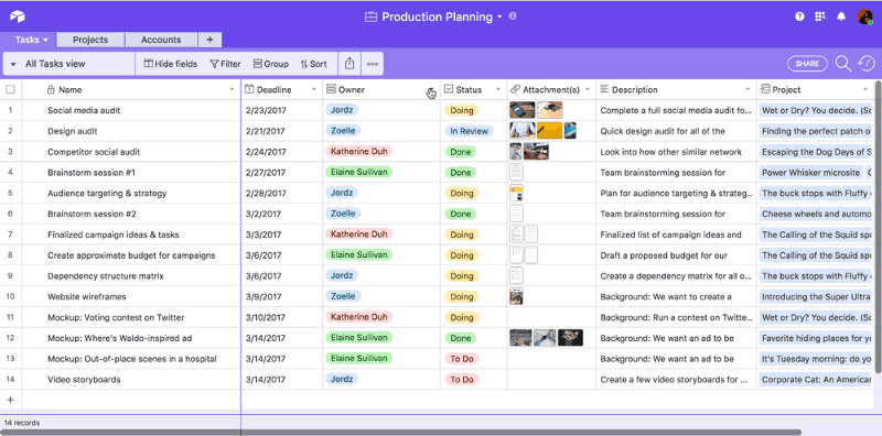 Airtable: Database + project tracker for construction teams