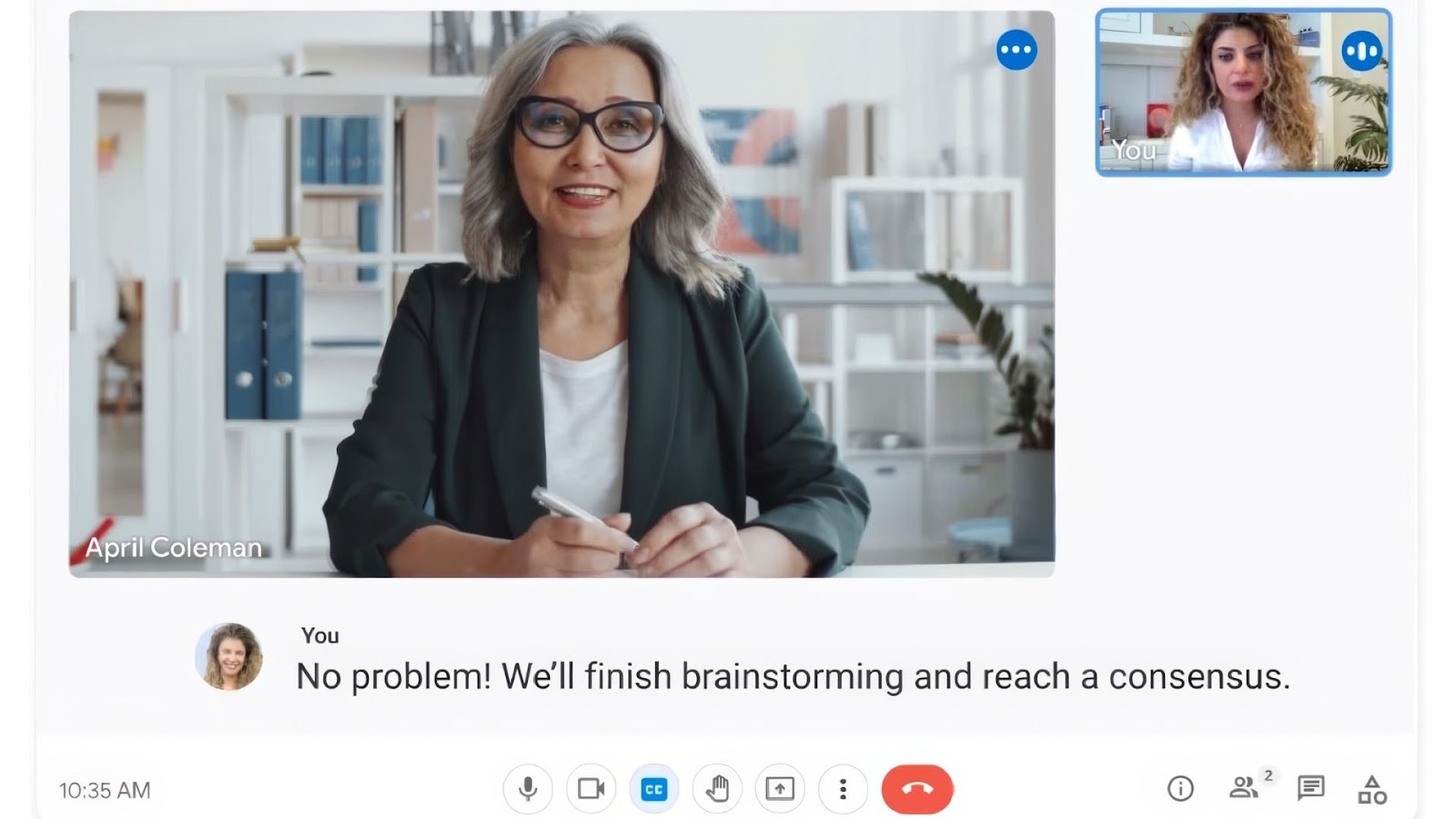 Google Workspace's video meeting and chat feature