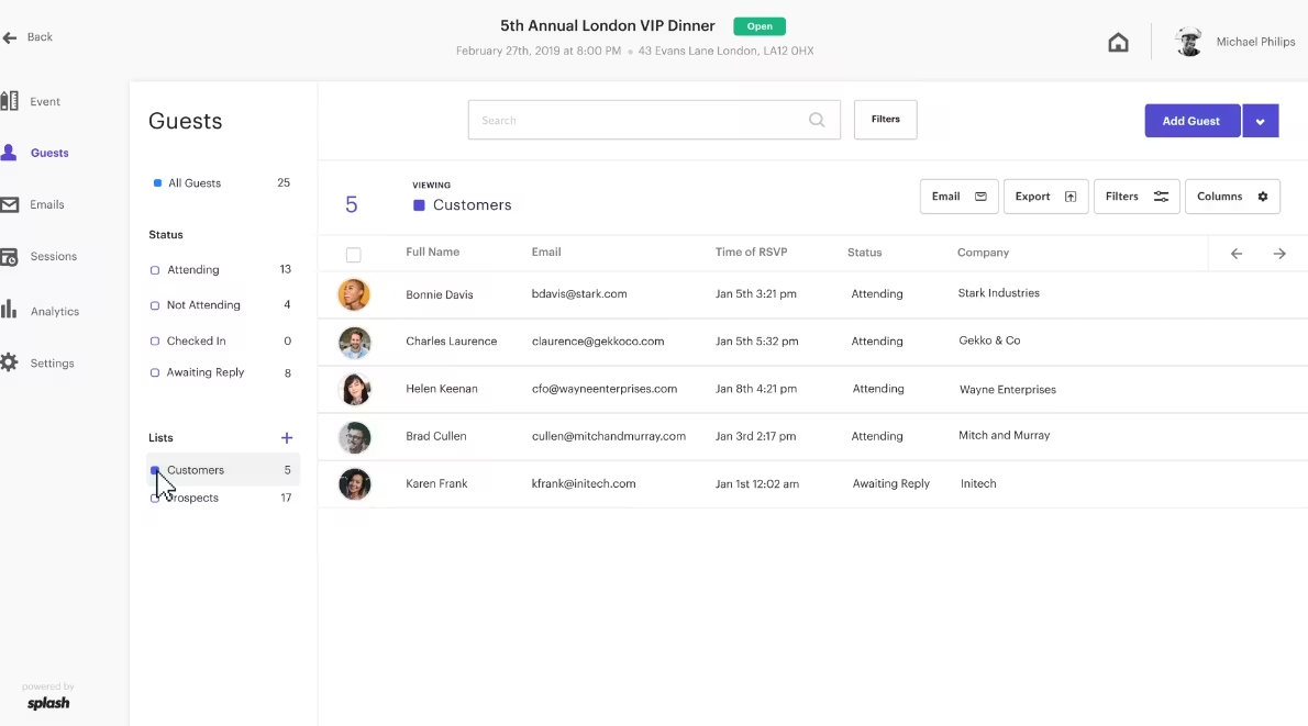 Splash is an event marketing and branding platform