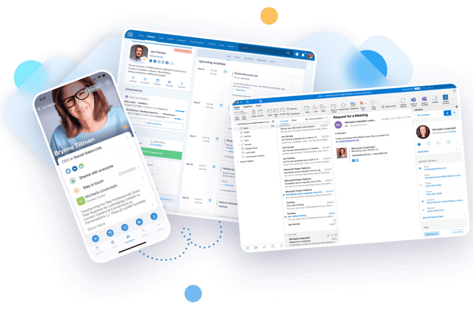 Nimble CRM interface