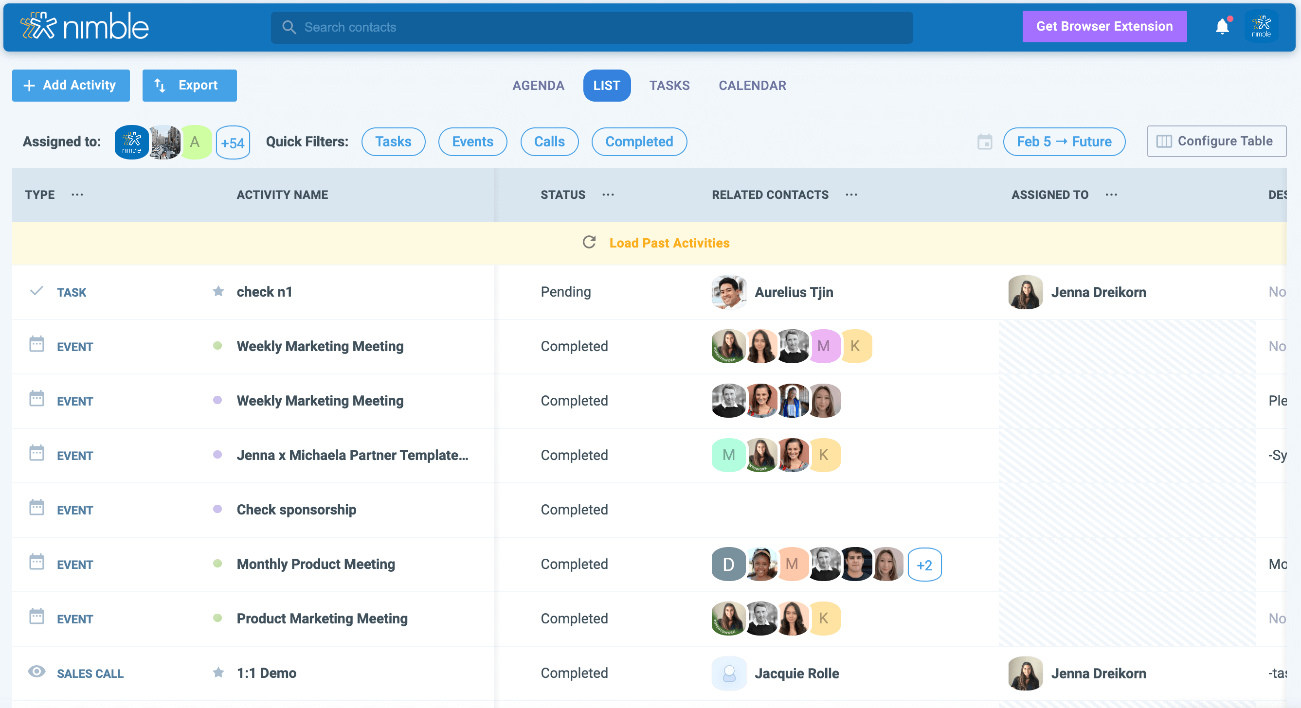 Nimble: Social CRM platform for relationship management workflows