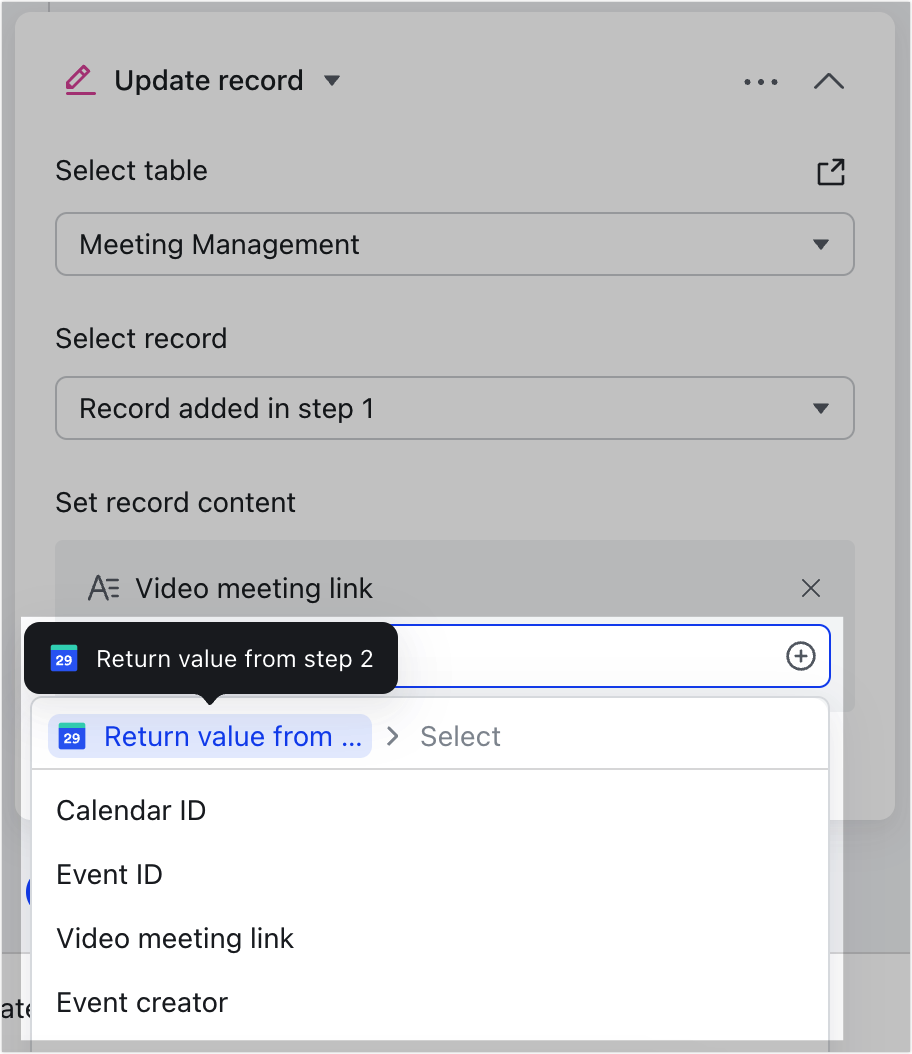 Create events, tasks, and groups with automations