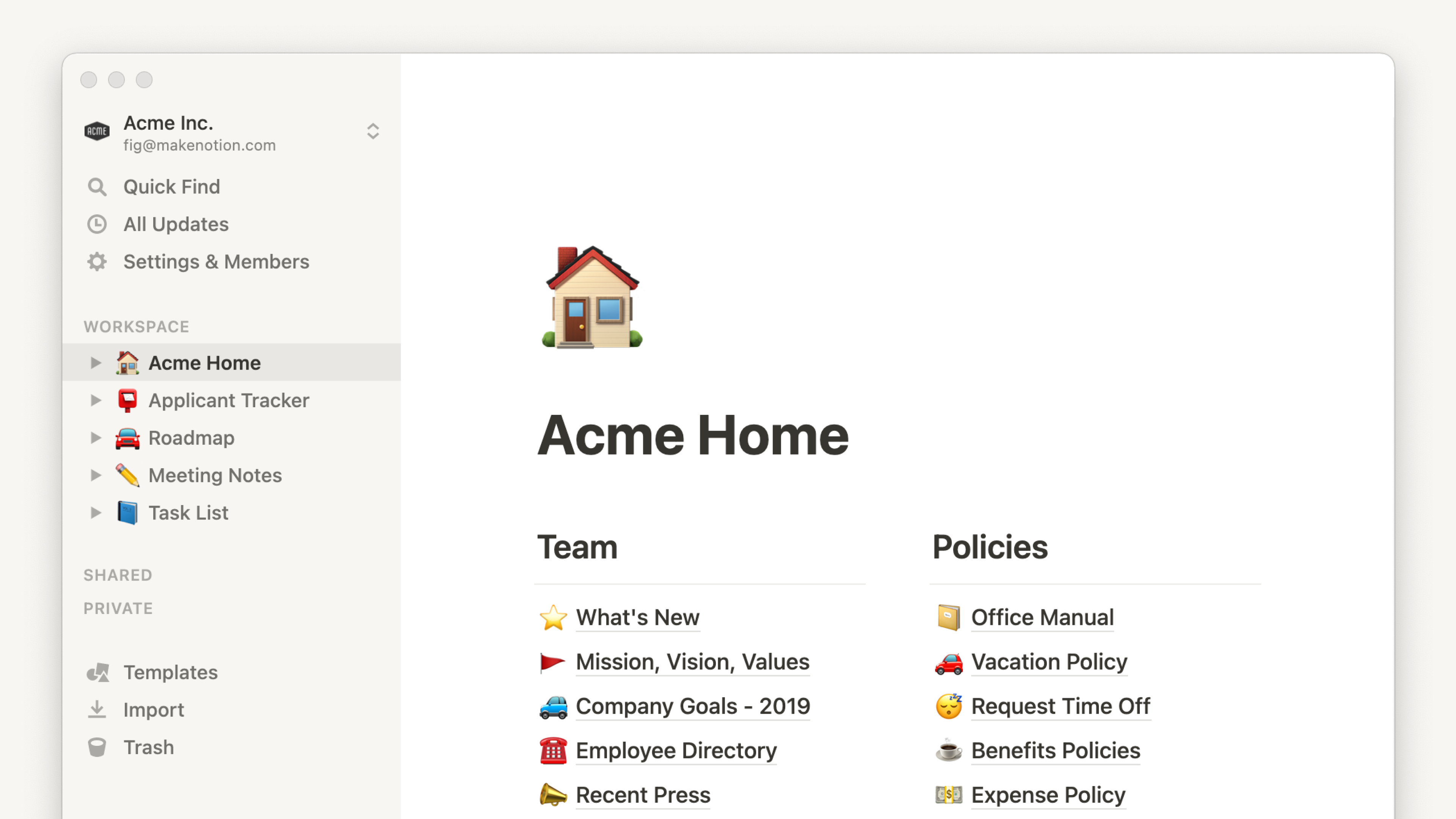 Notion for flexible project management and content planning