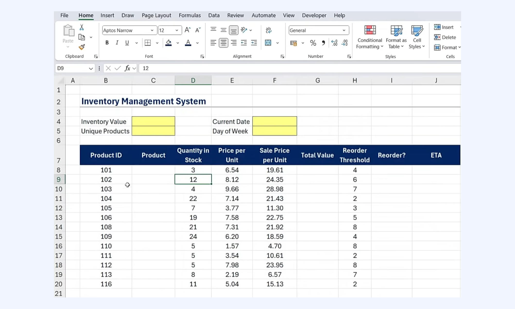 Apply data validation