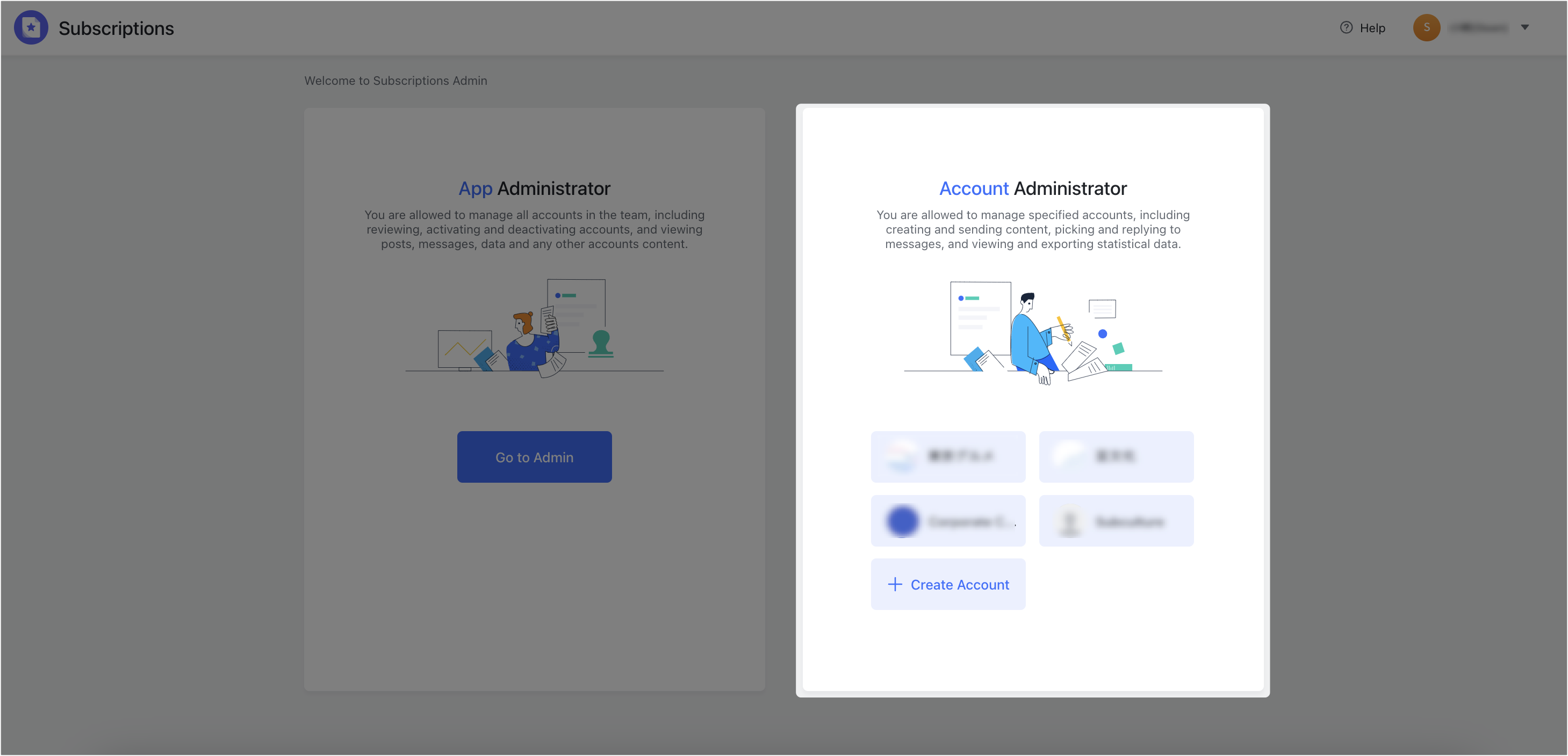 Create and send Subscriptions content