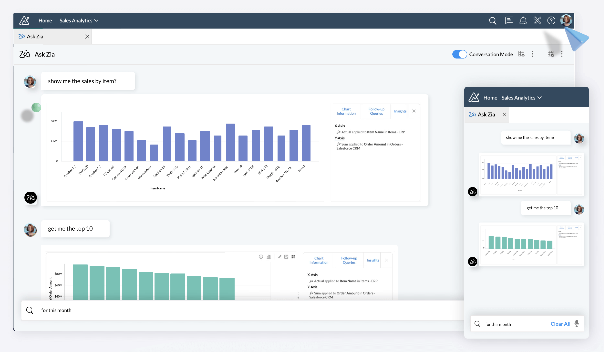 Zoho Projects Zia AI assistant