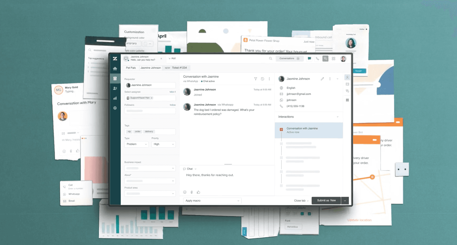 An image showing the Zoho CRM alternative, Zendesk Sell