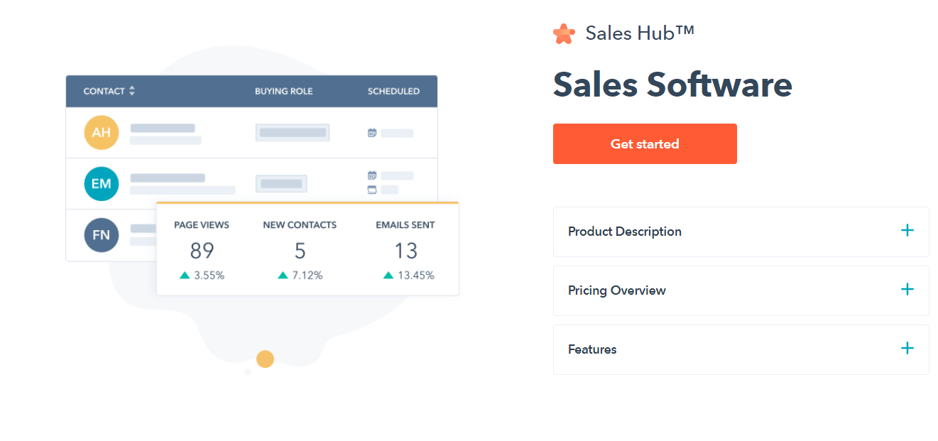HubSpot CRM for sales