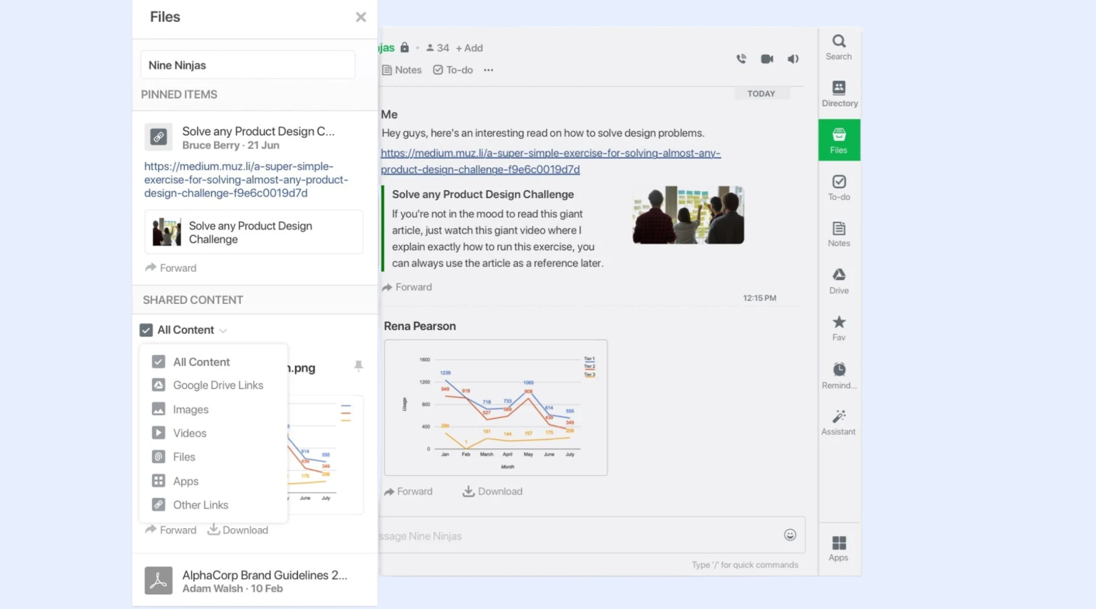Flock file sharing