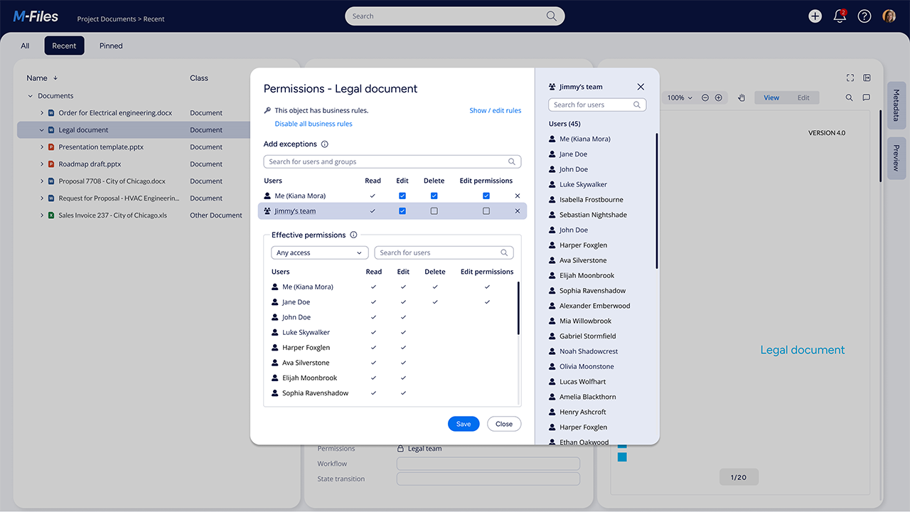 Simplify documents management using M-Filed