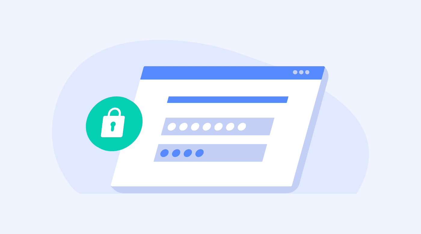 Login page with two-factor authentication
