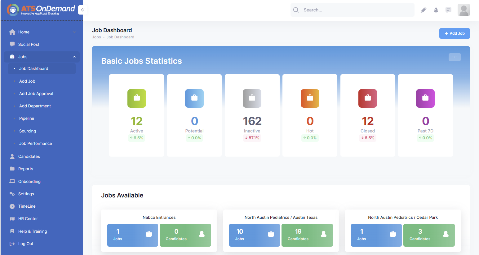ATS OnDemand: Traditional candidate tracking system